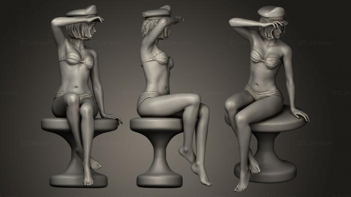 Статуэтки девушки (Кинозвезда, STKGL_0032) 3D модель для ЧПУ станка